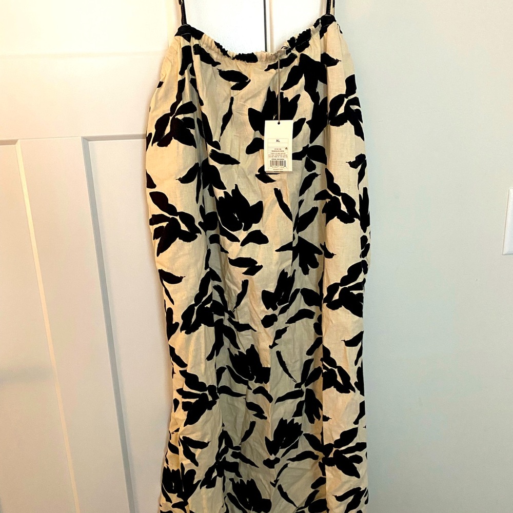 Black and beige dress